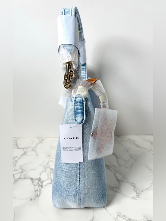❌SOLD❌ New Coach Laurel Shoulder Bag in Loved Denim with Charms 2026 - Picture 4 of 13